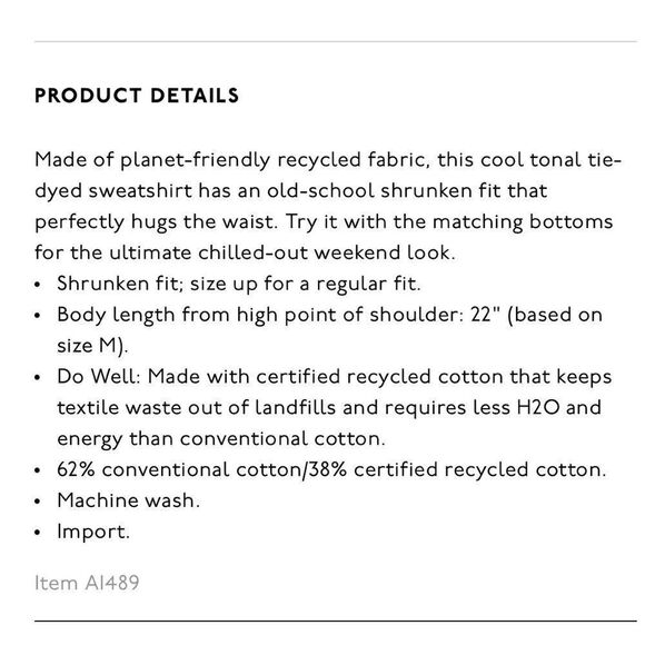 Madewell Tie-Dye Crop Sweatshirt - Picture 5 of 10